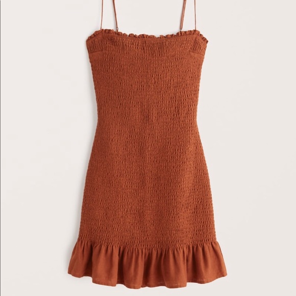 Abercrombie & Fitch Smocked Mini Dress NWOT Size Medium - Picture 2 of 9